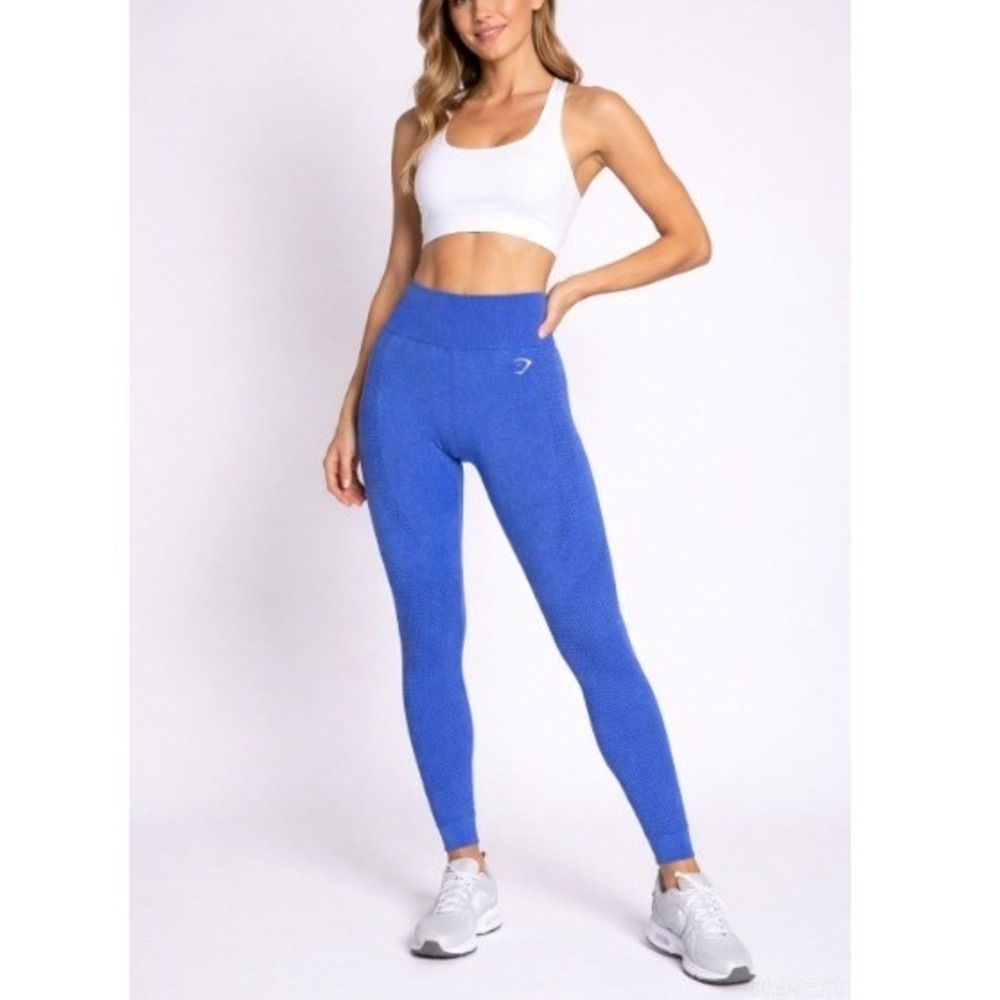 Gymshark Women's Stellar Blue Marl Vital High Waist Leggings Size M NWT
